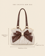 Colette Bow Bag dimensions: width 36 cm, height 26 cm, depth 11 cm